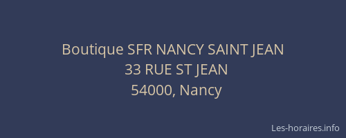 Boutique SFR NANCY SAINT JEAN