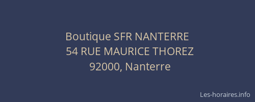 Boutique SFR NANTERRE