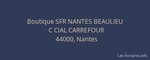 Boutique SFR NANTES BEAULIEU