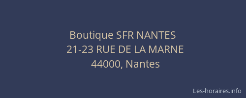 Boutique SFR NANTES