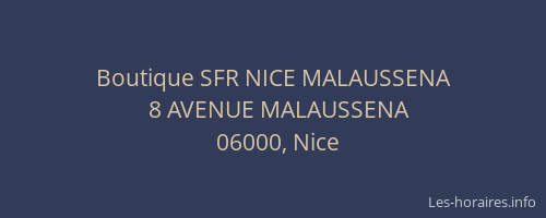 Boutique SFR NICE MALAUSSENA