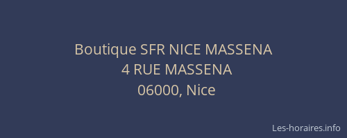Boutique SFR NICE MASSENA