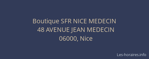 Boutique SFR NICE MEDECIN