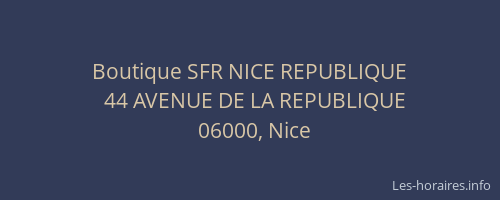 Boutique SFR NICE REPUBLIQUE