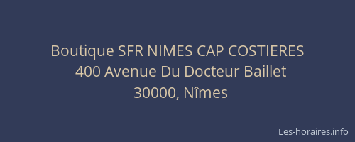 Boutique SFR NIMES CAP COSTIERES