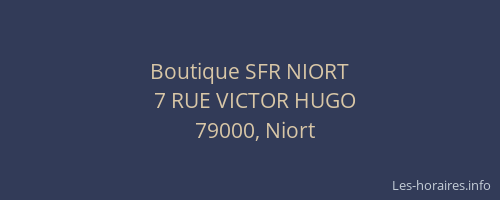 Boutique SFR NIORT