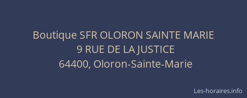 Boutique SFR OLORON SAINTE MARIE