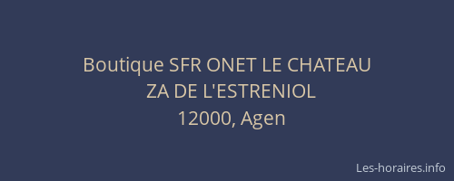 Boutique SFR ONET LE CHATEAU