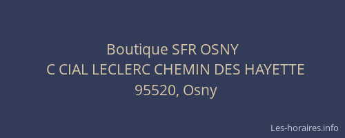 Boutique SFR OSNY