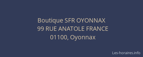 Boutique SFR OYONNAX