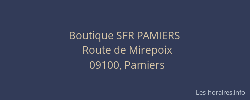 Boutique SFR PAMIERS