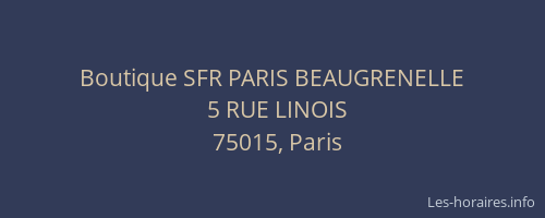 Boutique SFR PARIS BEAUGRENELLE