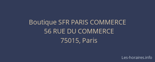 Boutique SFR PARIS COMMERCE