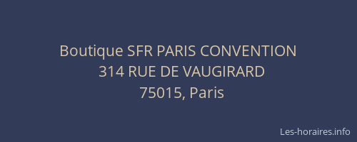 Boutique SFR PARIS CONVENTION