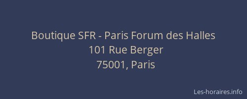 Boutique SFR - Paris Forum des Halles