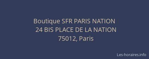 Boutique SFR PARIS NATION