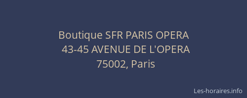 Boutique SFR PARIS OPERA