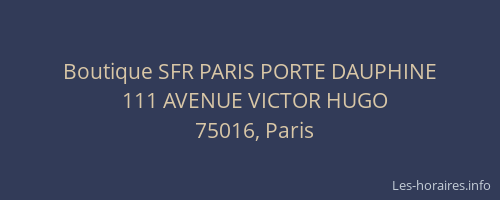 Boutique SFR PARIS PORTE DAUPHINE