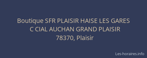 Boutique SFR PLAISIR HAISE LES GARES