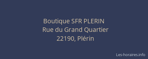 Boutique SFR PLERIN