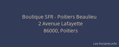 Boutique SFR - Poitiers Beaulieu