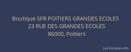 Boutique SFR POITIERS GRANDES ECOLES