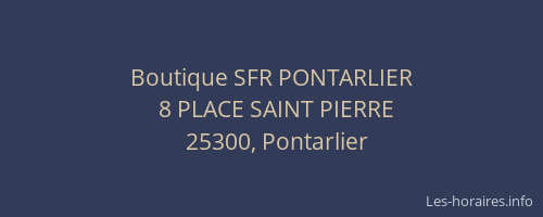 Boutique SFR PONTARLIER