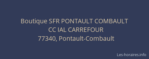 Boutique SFR PONTAULT COMBAULT