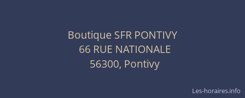 Boutique SFR PONTIVY