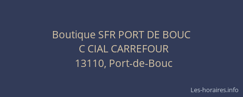 Boutique SFR PORT DE BOUC
