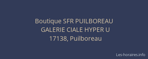 Boutique SFR PUILBOREAU
