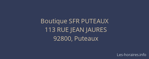 Boutique SFR PUTEAUX