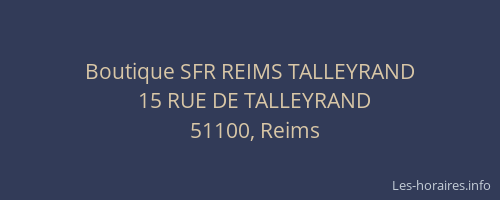 Boutique SFR REIMS TALLEYRAND