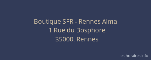 Boutique SFR - Rennes Alma