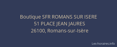 Boutique SFR ROMANS SUR ISERE