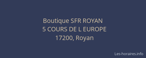 Boutique SFR ROYAN