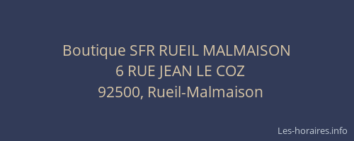 Boutique SFR RUEIL MALMAISON