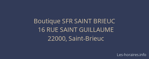 Boutique SFR SAINT BRIEUC
