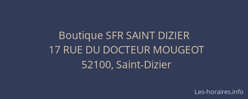Boutique SFR SAINT DIZIER