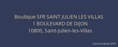 Boutique SFR SAINT JULIEN LES VILLAS