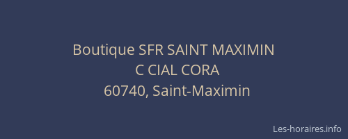 Boutique SFR SAINT MAXIMIN
