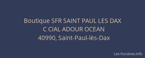 Boutique SFR SAINT PAUL LES DAX