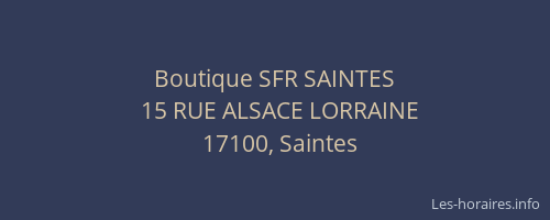 Boutique SFR SAINTES