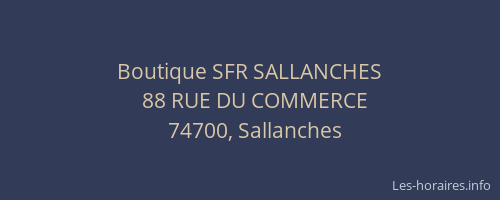 Boutique SFR SALLANCHES