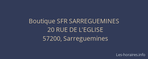 Boutique SFR SARREGUEMINES