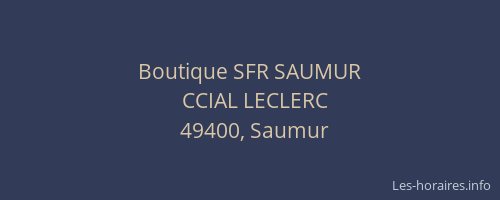 Boutique SFR SAUMUR