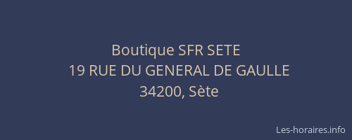 Boutique SFR SETE