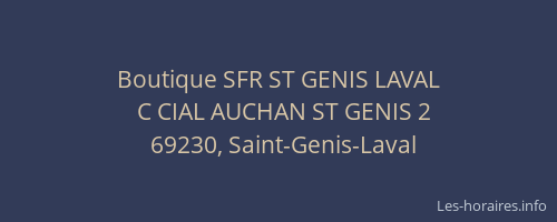 Boutique SFR ST GENIS LAVAL