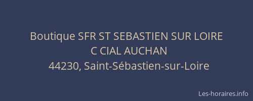 Boutique SFR ST SEBASTIEN SUR LOIRE