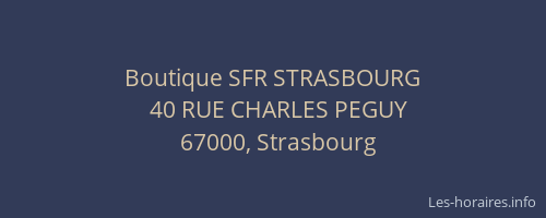 Boutique SFR STRASBOURG